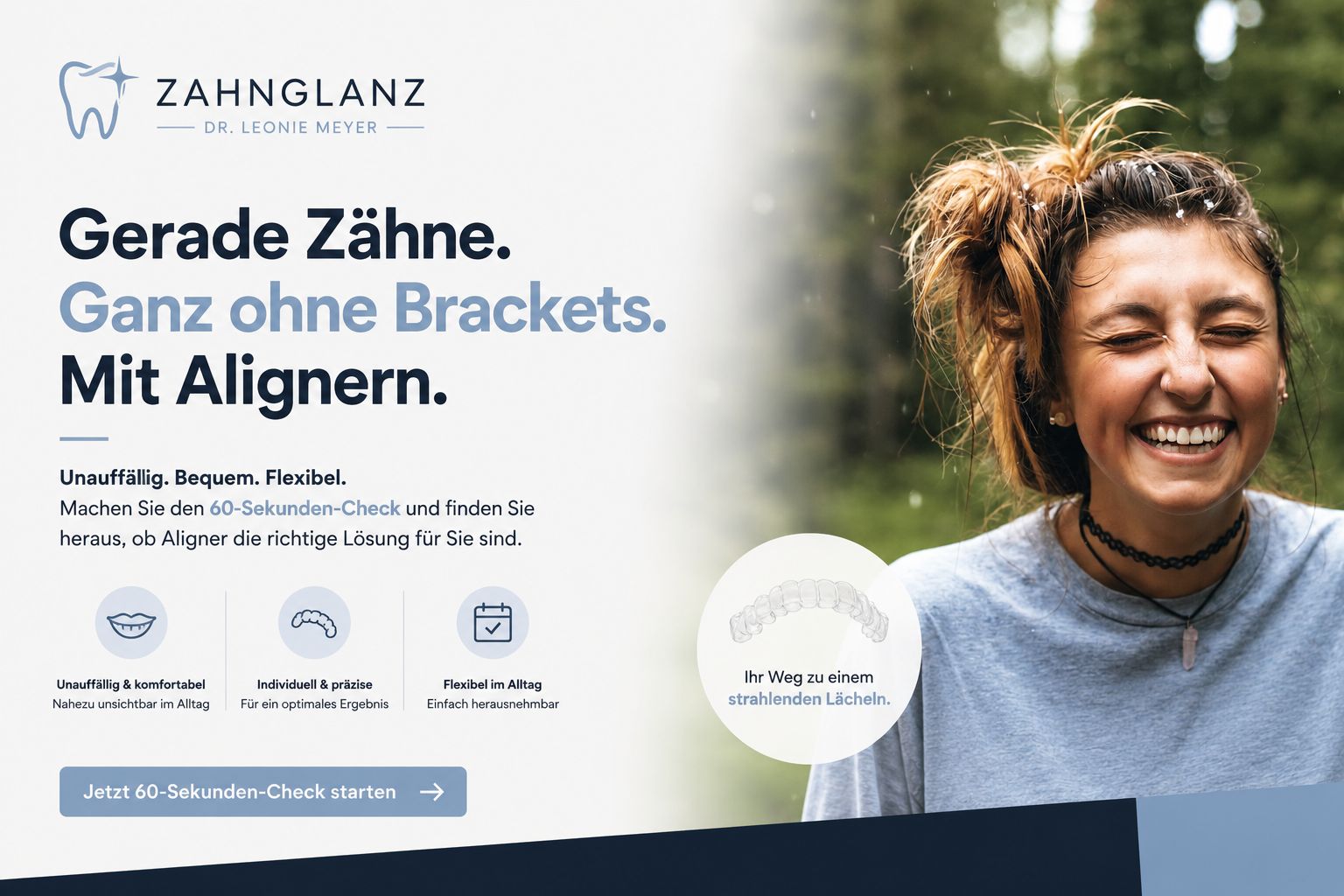 Company Boost Funnel-Beispiel: Quiz-Funnel für Zahnarztpraxis mit 60-Sekunden-Check