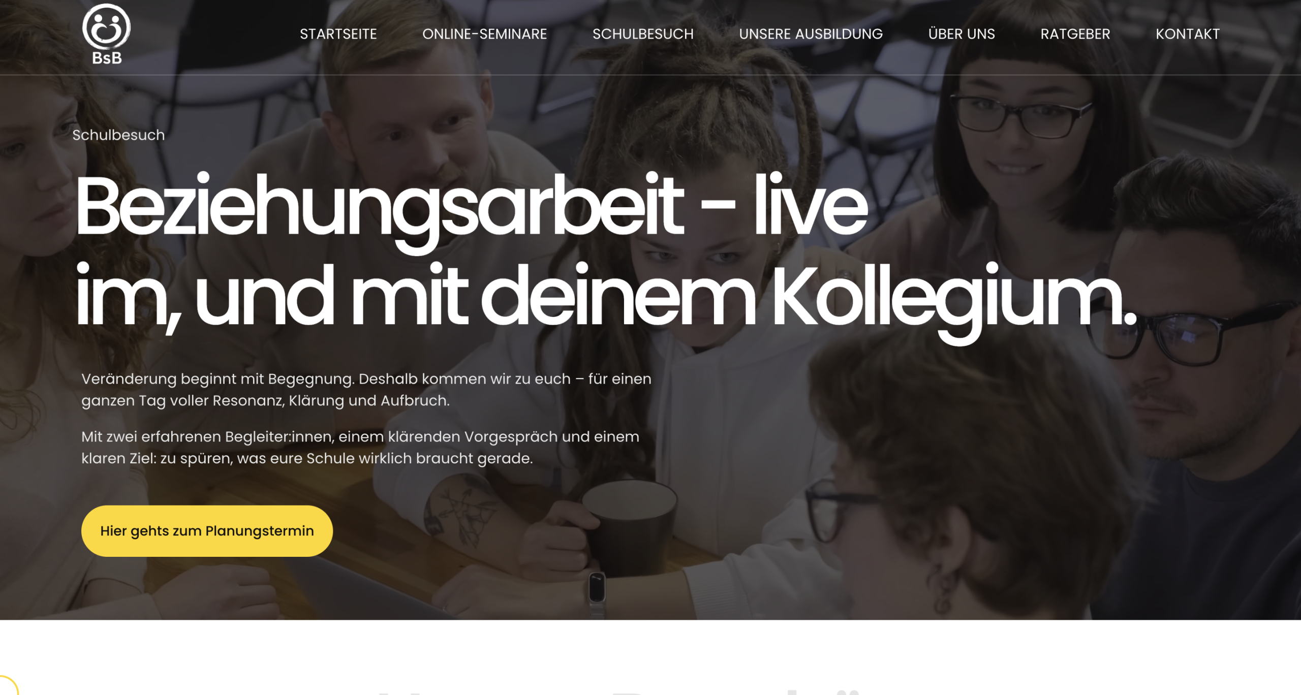 Beziehung schafft Bildung Website